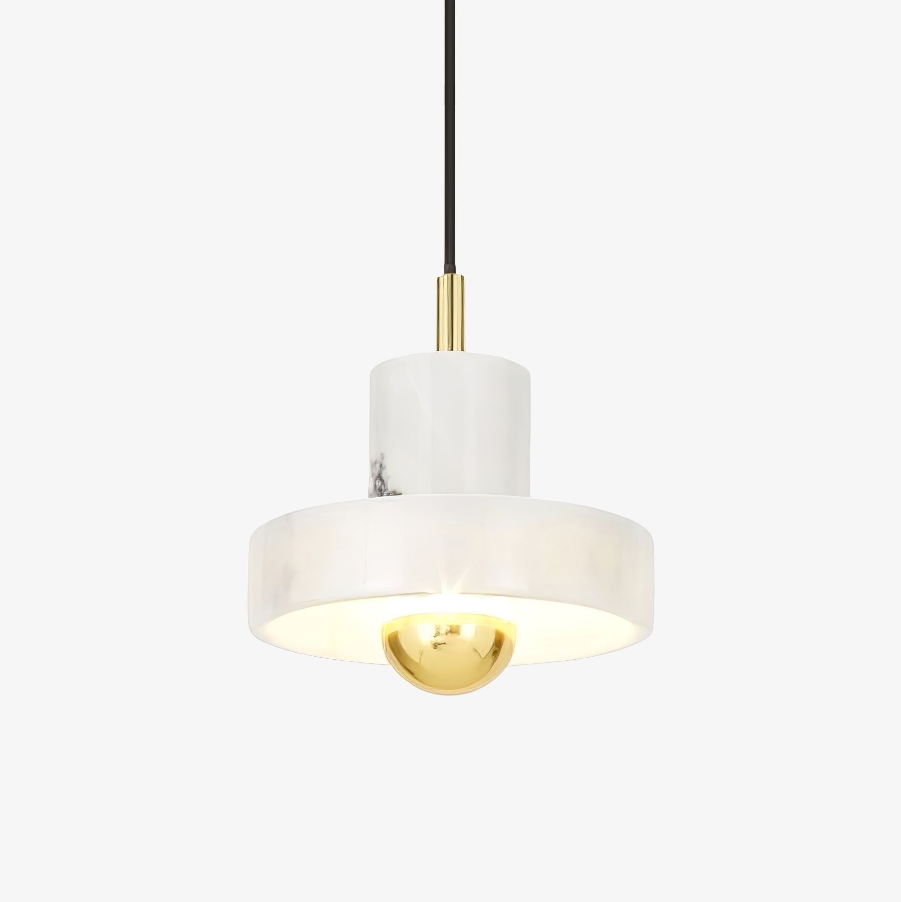 Lumora Marmor- og Metallpendellampe med Varm Glød