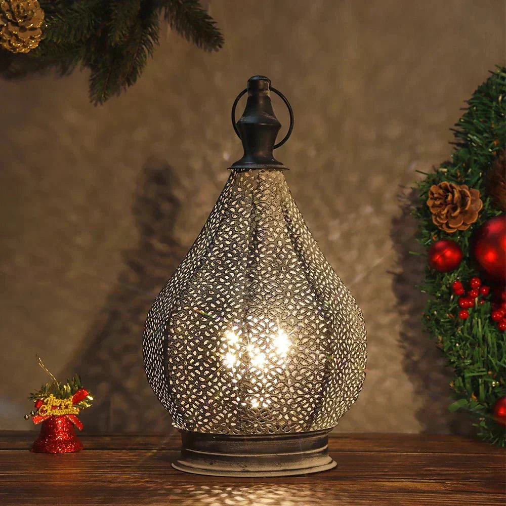 BRILLORA vintage bordlampe med batteridrevet varm glød og klassisk stil