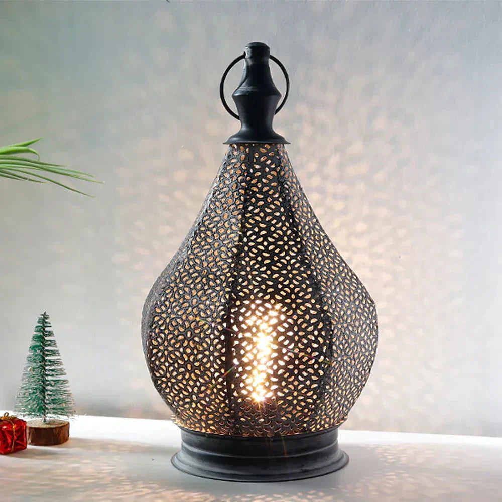 BRILLORA vintage bordlampe med batteridrevet varm glød og klassisk stil