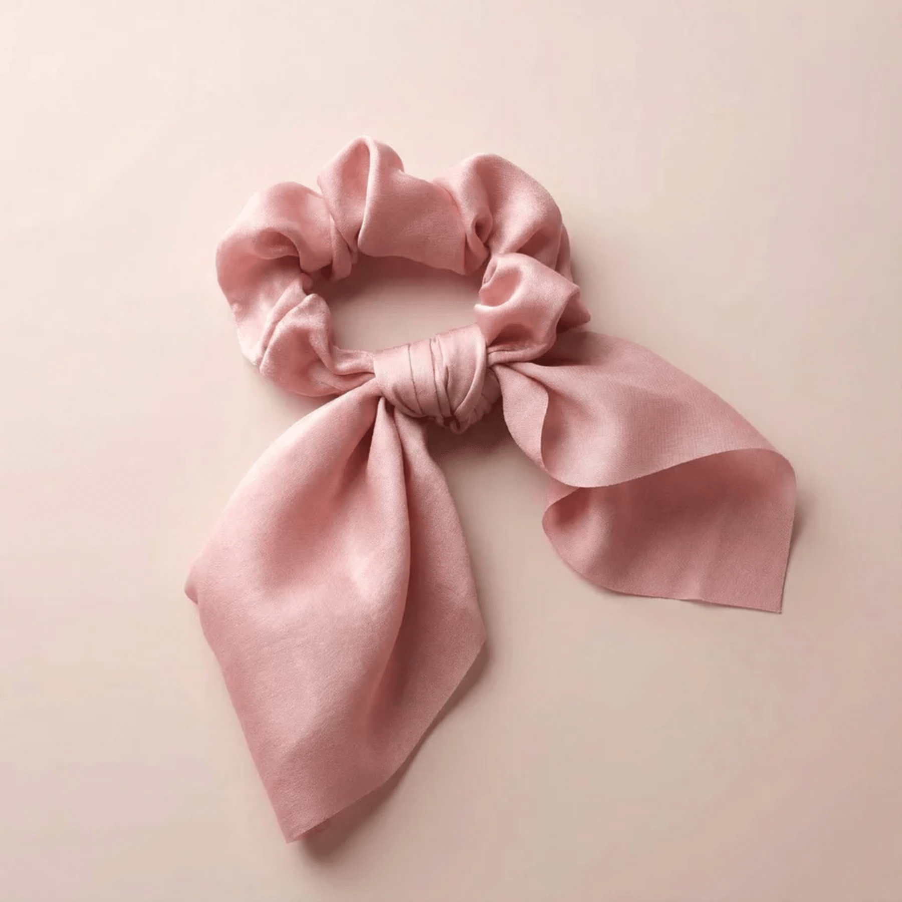 TENAX Satin Scrunchie con Fiocco Accessorio per Capelli per Uso Quotidiano