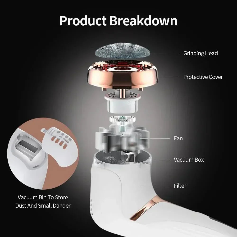 VitaSilk Éliminateur de Callosités Rechargeable Pour Pieds Doux Comme de la Soie Outil Spa à Domicile