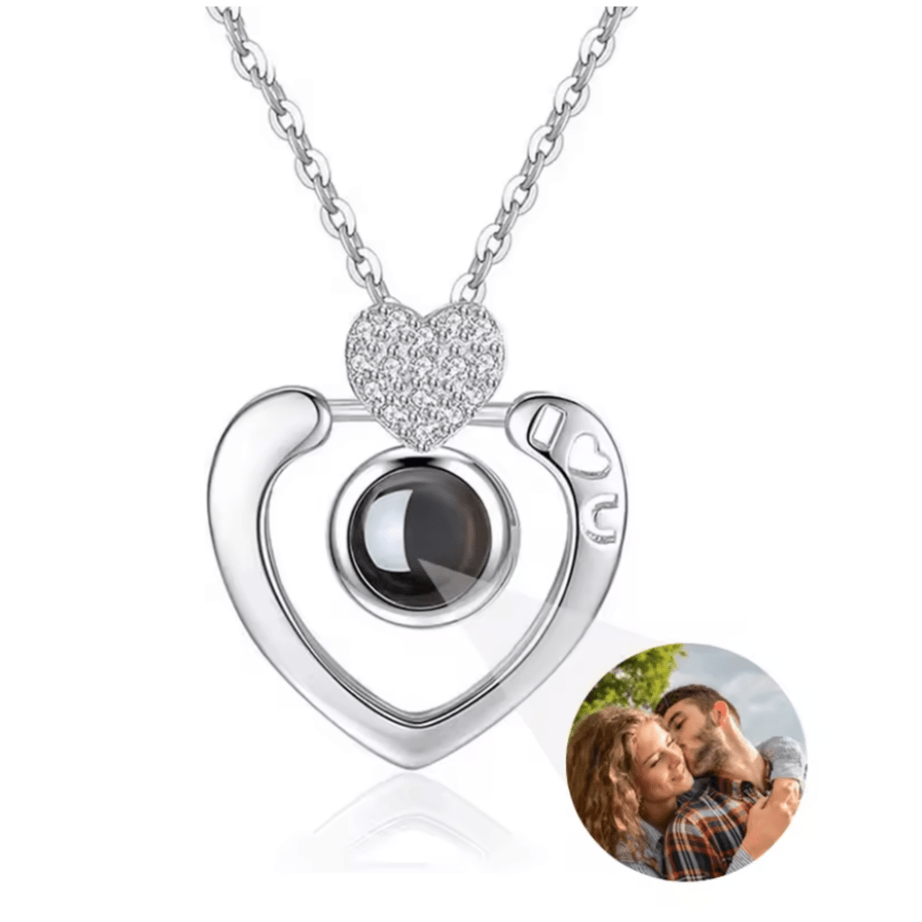 AuroraBond fotoprojeksjonshalskjede med tilpasset bilde av par