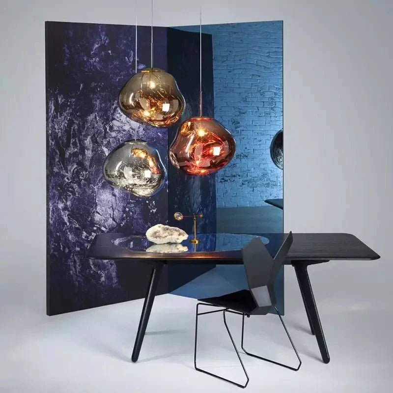 Metalowa kula z kloszem, lampa wisząca o średnicy 12 cali