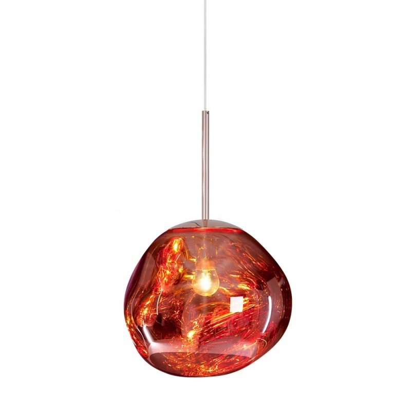 Metalowa kula z kloszem, lampa wisząca o średnicy 12 cali