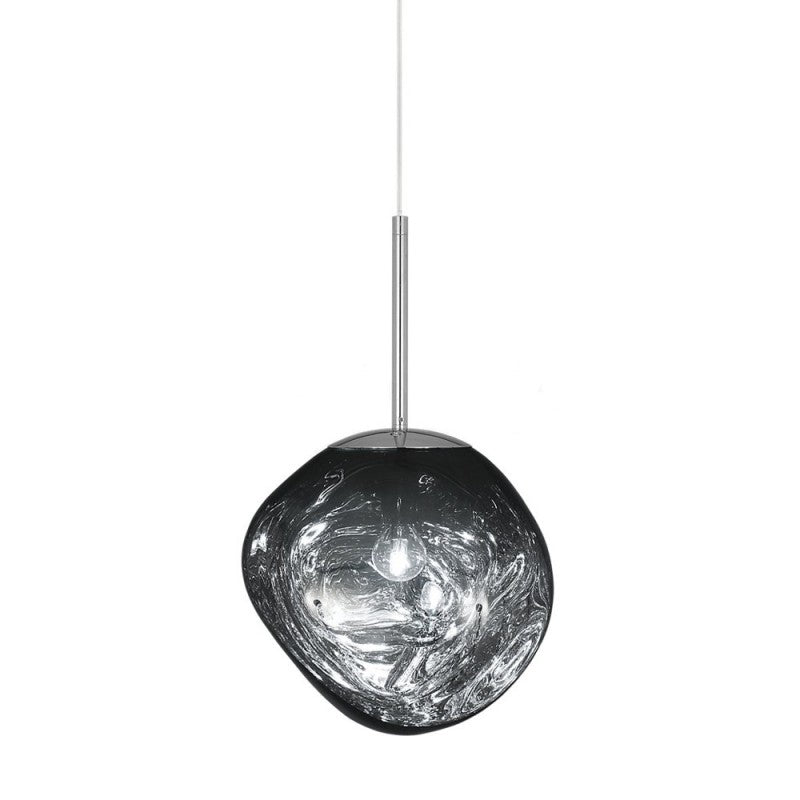 Metalowa kula z kloszem, lampa wisząca o średnicy 12 cali