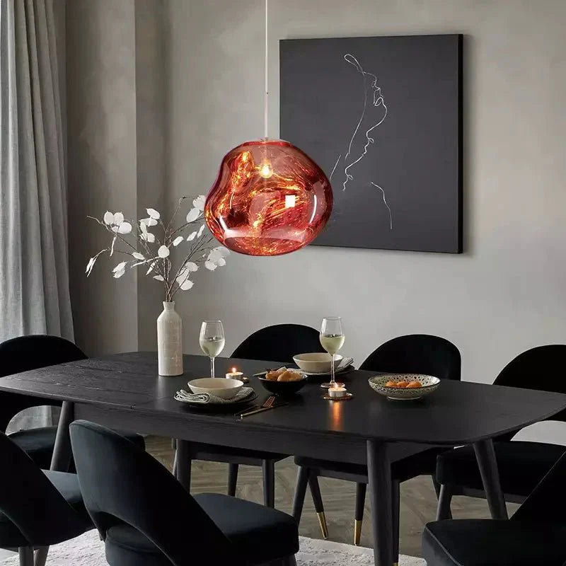 Metalowa kula z kloszem, lampa wisząca o średnicy 12 cali