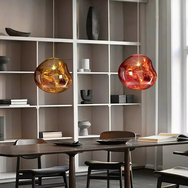 Metalowa kula z kloszem, lampa wisząca o średnicy 12 cali