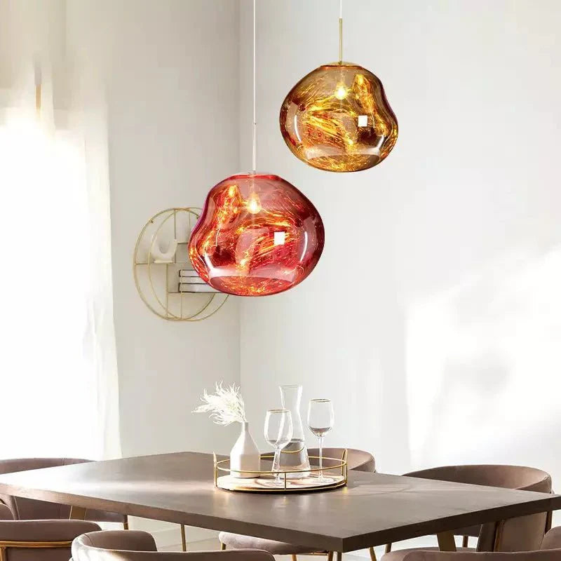 Metalowa kula z kloszem, lampa wisząca o średnicy 12 cali