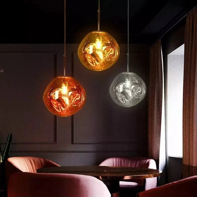 Metalowa kula z kloszem, lampa wisząca o średnicy 12 cali