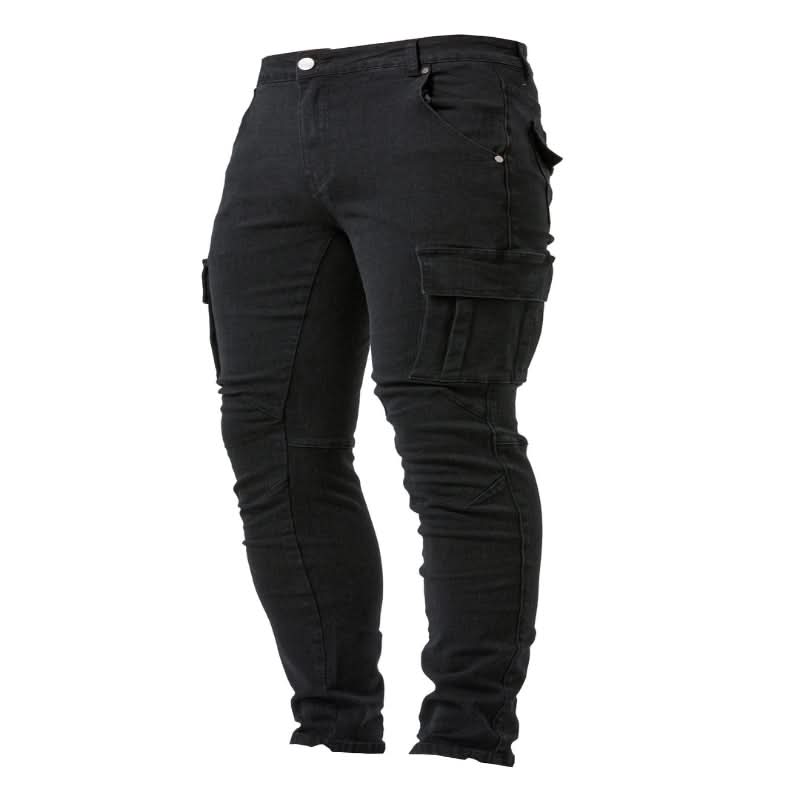 Jean cargo slim NovaCore en denim stretch avec poches pratiques pour le streetwear