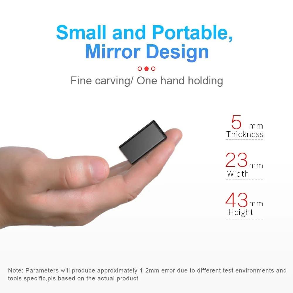 EchoNote Nano Ultra Leichtes Diktiergerät mit Sprachaktivierung und 32 GB Speicher