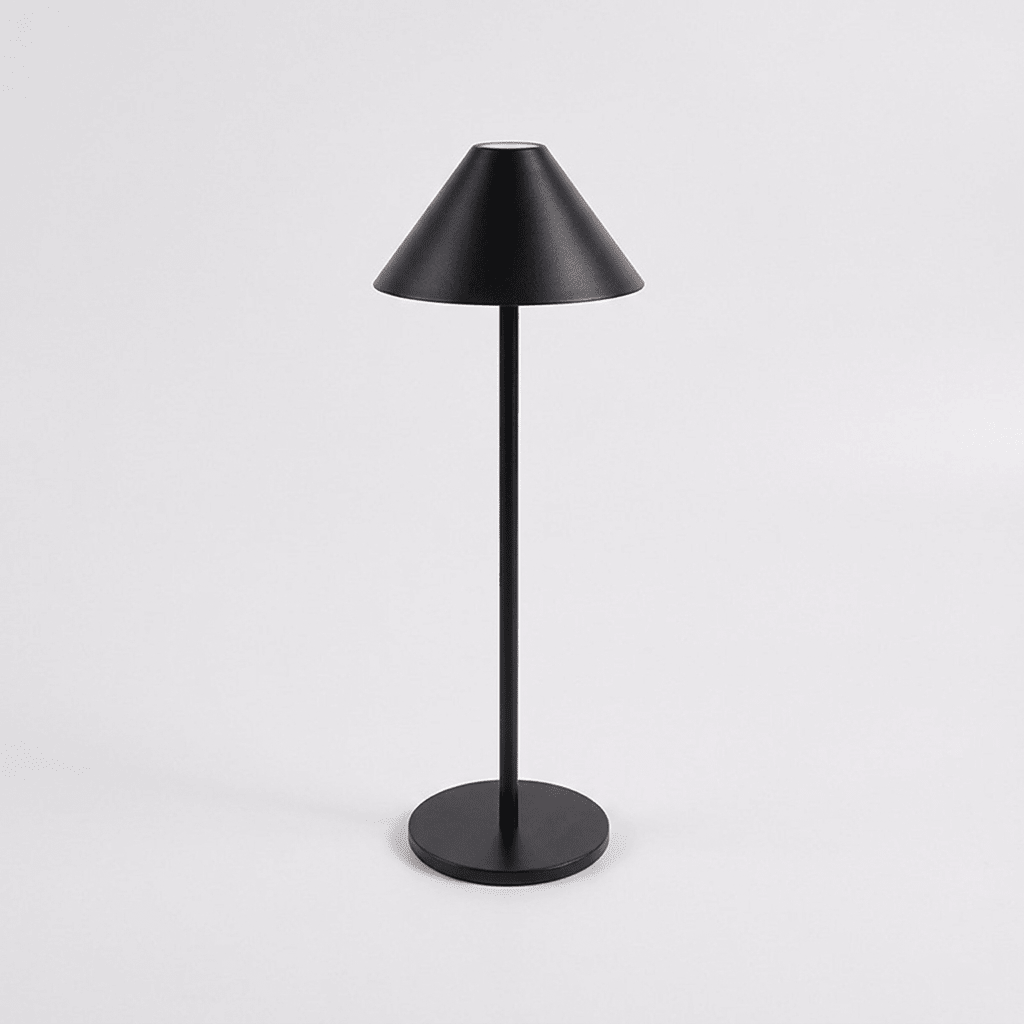 Stolní lampa s LED světlem, kovový podstavec, výška 15 palců, teplé světlo