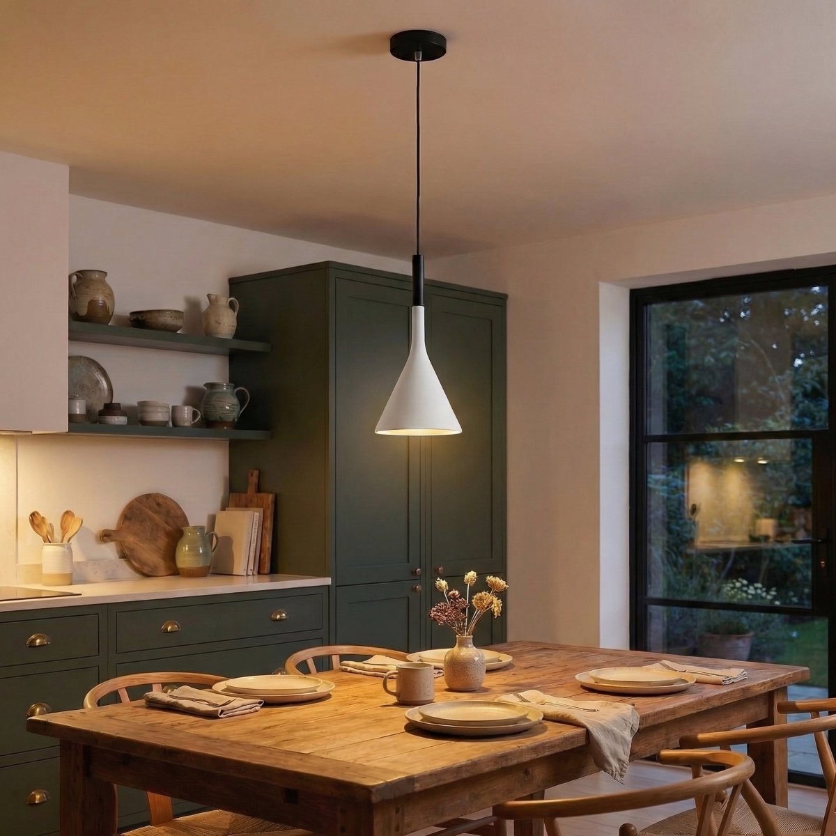 Metalpendel med minimalistisk design, 12 tommer