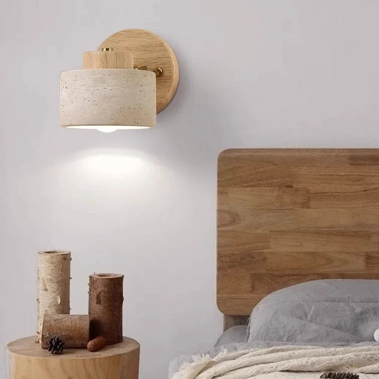 ضوء حائط برأس واحد من الترافرتين مع LED مدمج
