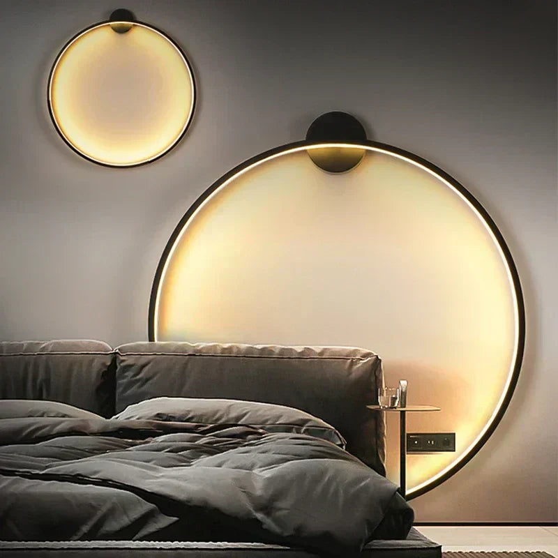 LumaRing fali lámpa minimalista kör alakú lámpatest modern belsőkhöz