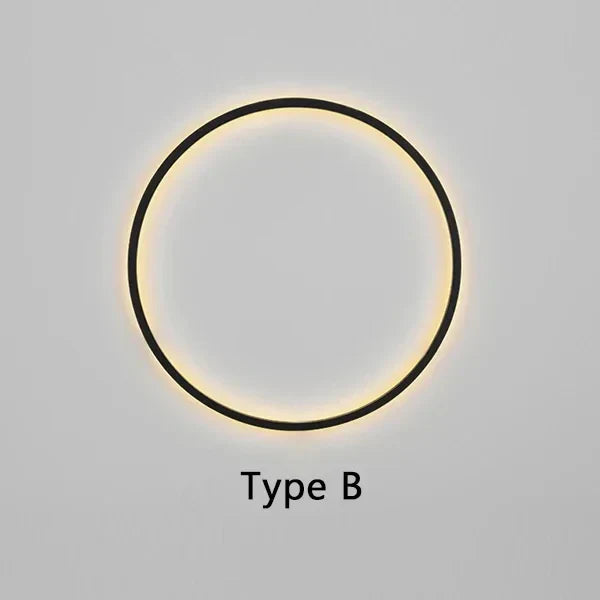 LumaRing fali lámpa minimalista kör alakú lámpatest modern belsőkhöz