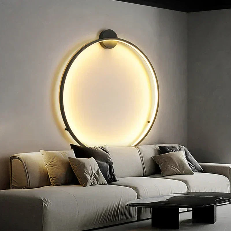LumaRing fali lámpa minimalista kör alakú lámpatest modern belsőkhöz
