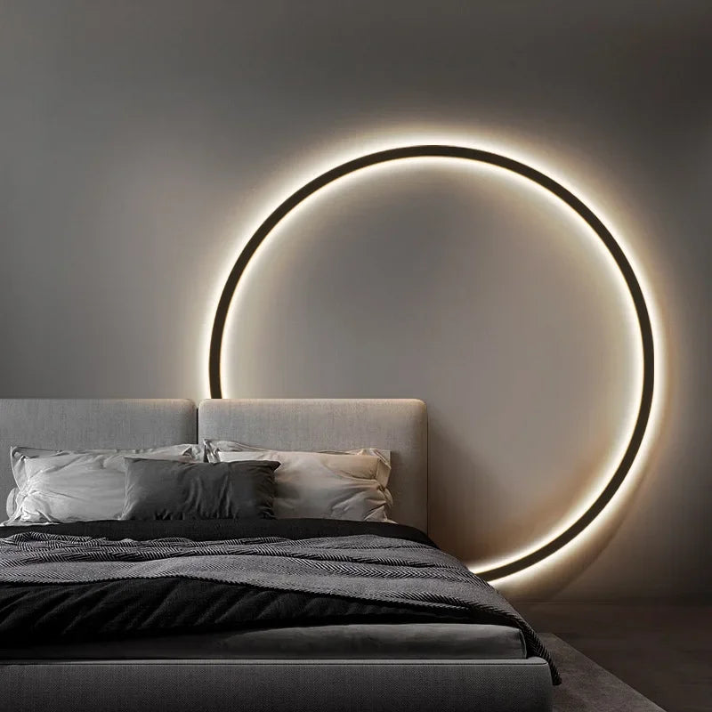 LumaRing fali lámpa minimalista kör alakú lámpatest modern belsőkhöz