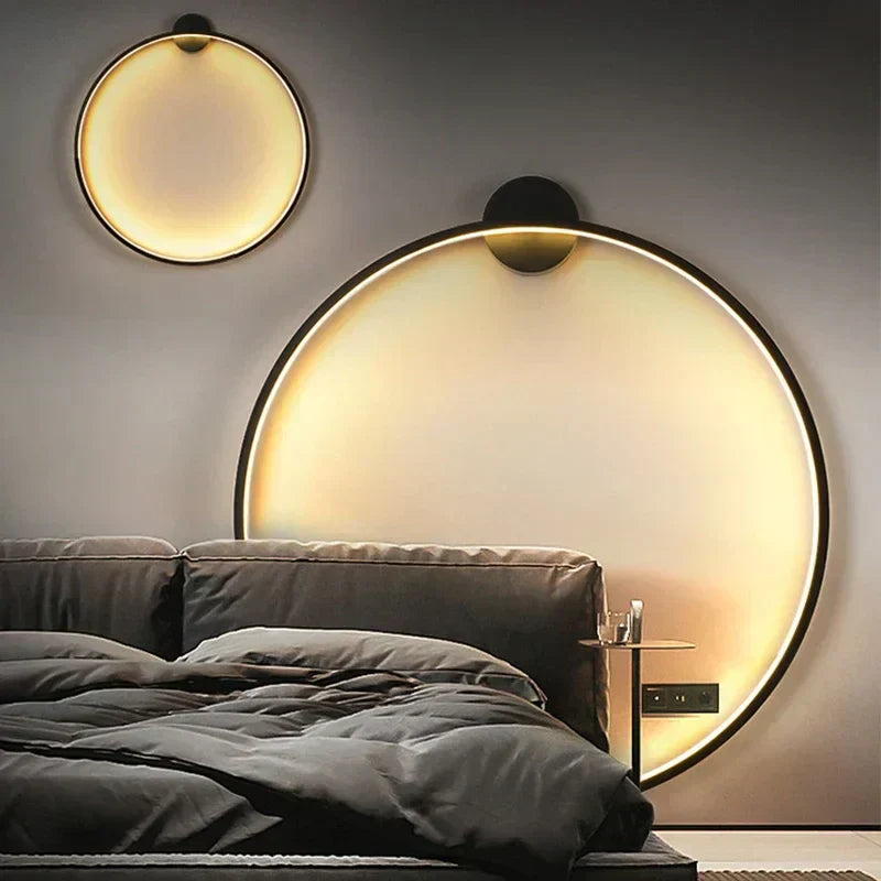 Asterra Minimal Circle Wall Light With Warm LED Glow