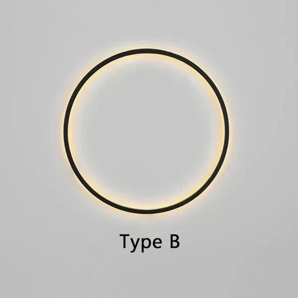 Asterra Minimal Circle Wall Light With Warm LED Glow