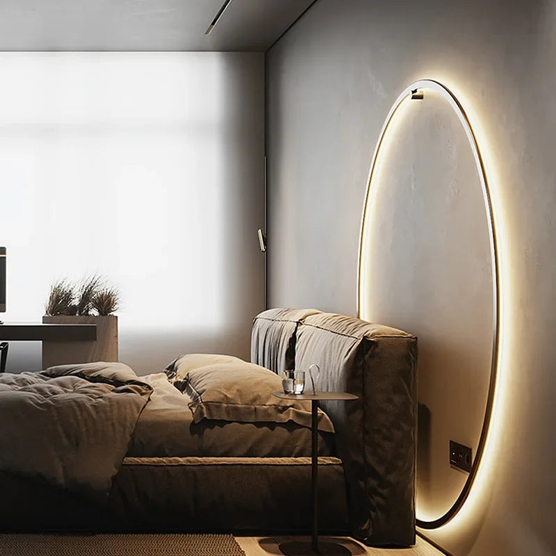 Asterra Minimal Circle Wall Light With Warm LED Glow
