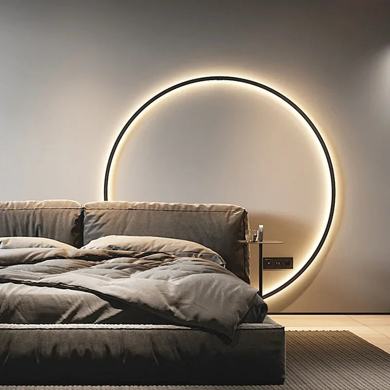 Asterra Minimal Circle Wall Light With Warm LED Glow