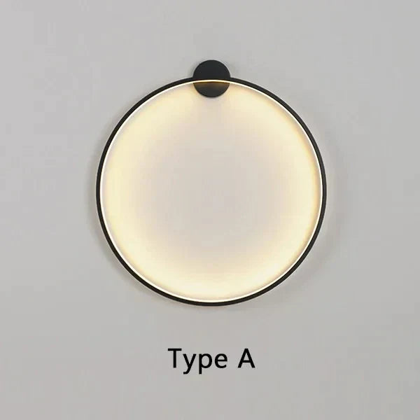 Asterra Minimal Circle Wall Light With Warm LED Glow
