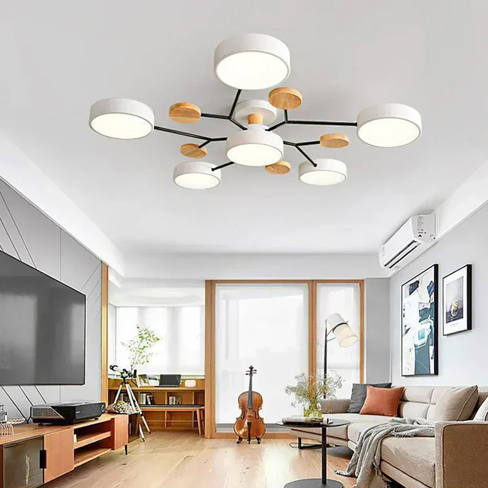 Lumenova samtids taklampe med slank LED-profil