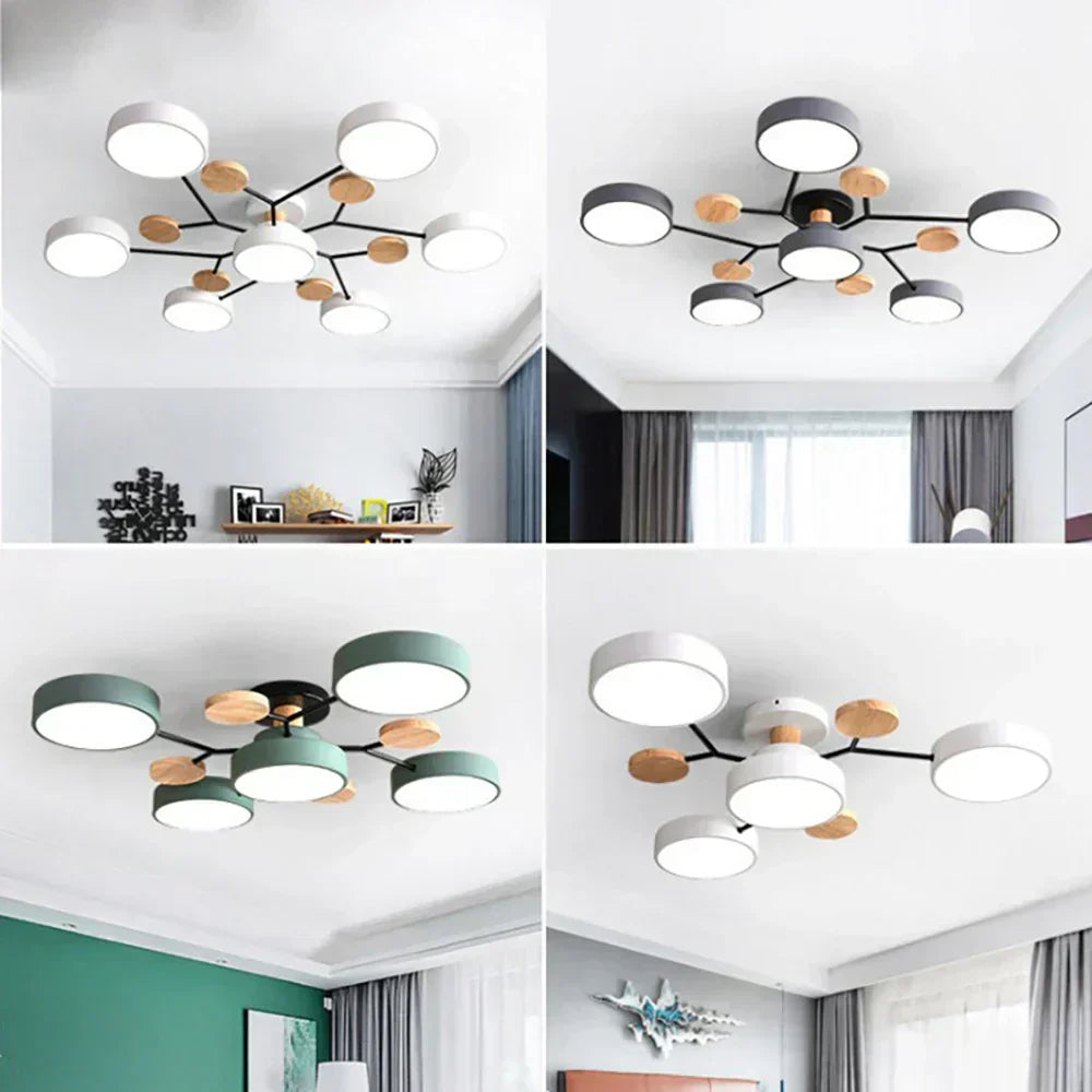Lumenova samtids taklampe med slank LED-profil