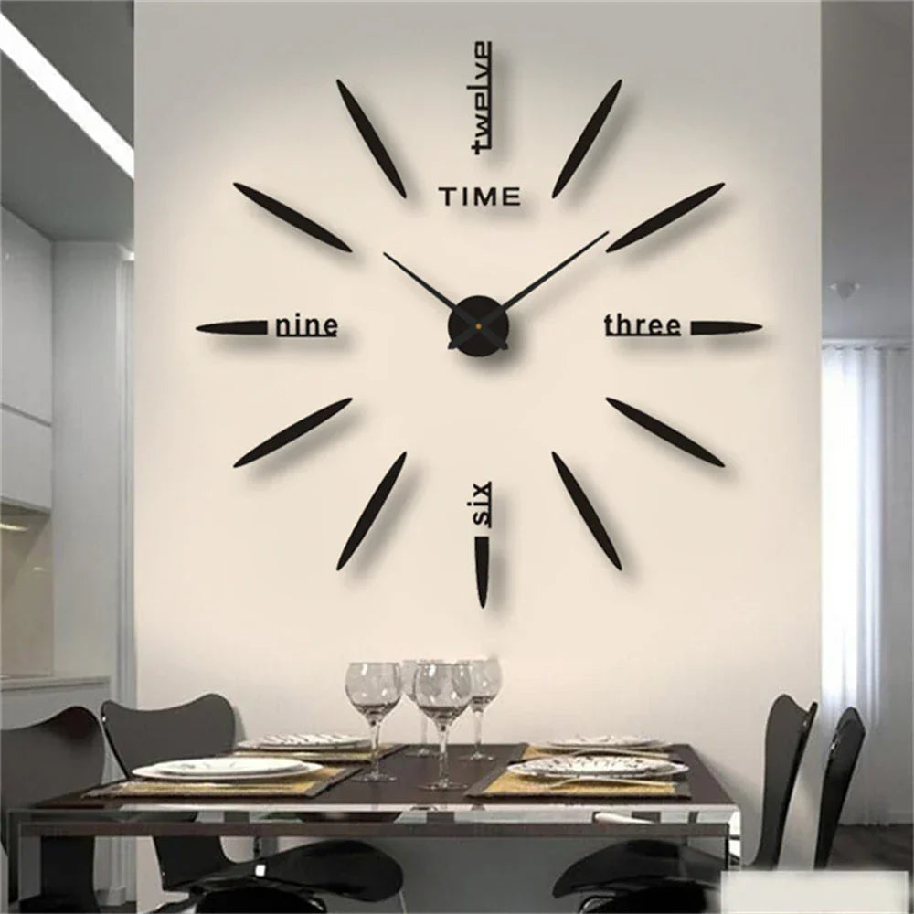 Modern Acrylic Wall Clock | Large Mirror Finish Design for Elegant Home Decor 3