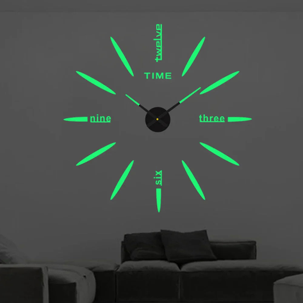 Orologio da parete in acrilico con finitura a specchio per arredamento contemporaneo