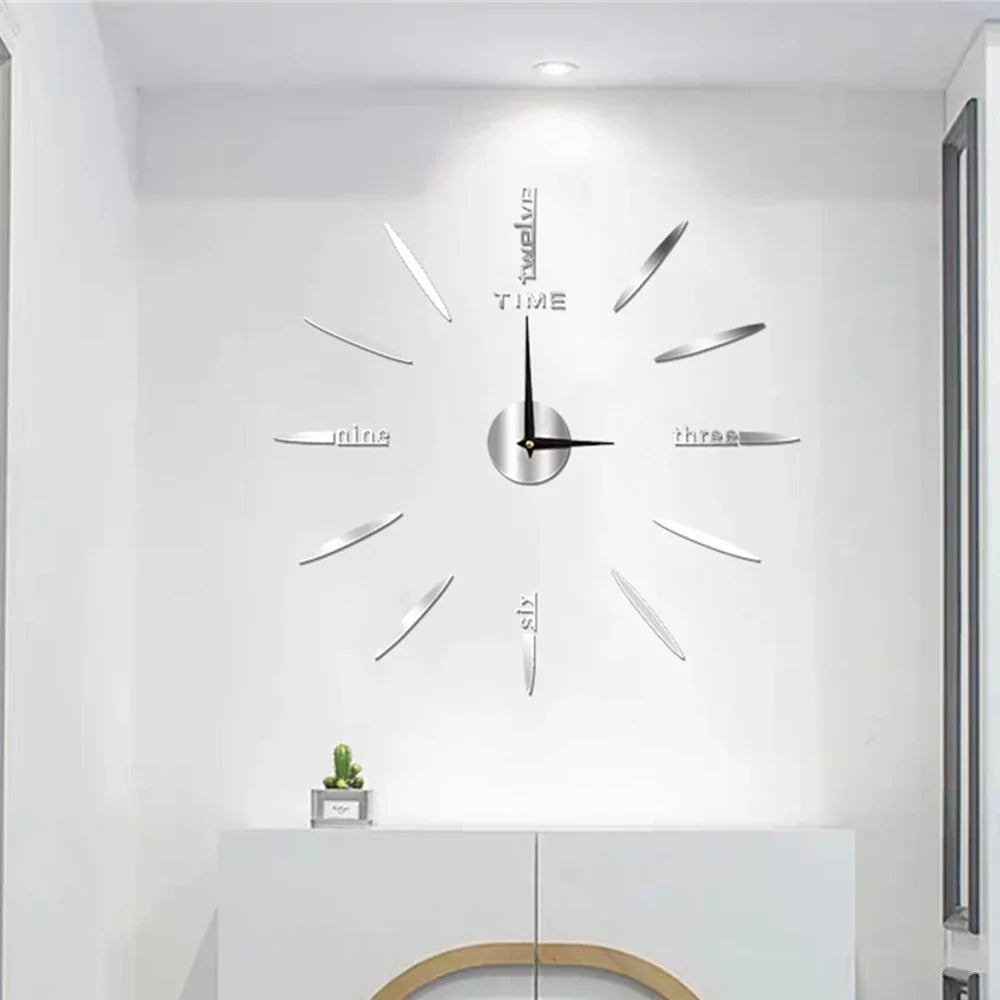 Modern Acrylic Wall Clock | Large Mirror Finish Design for Elegant Home Decor 9