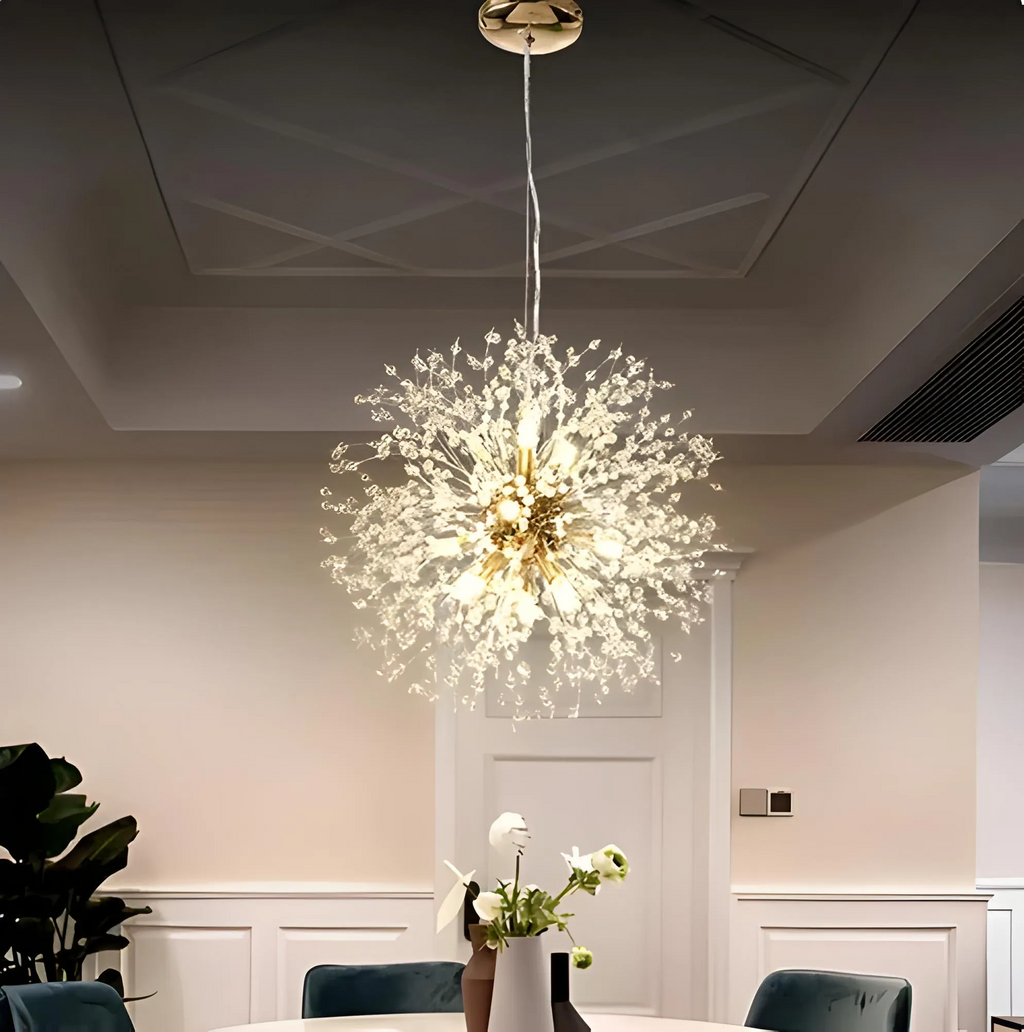 Asteria | Crystal Burst Chandelier, Modern Statement Pendant Light | Orntli