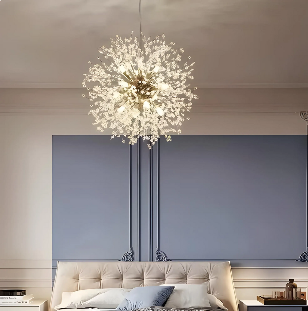 Asteria | Crystal Burst Chandelier, Modern Statement Pendant Light | Orntli