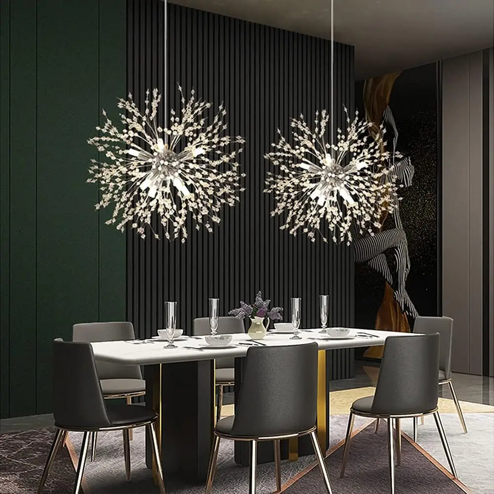 Asteria | Crystal Burst Chandelier, Modern Statement Pendant Light | Orntli