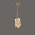 Suspension en verre et laiton Linora pour salon