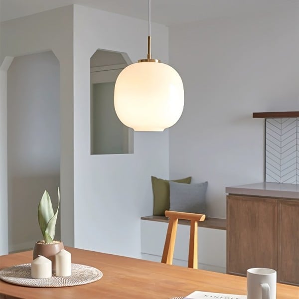 Radihous Modern Nordic Opal Glass Lantern Pendant Light