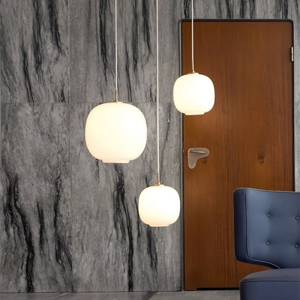 Radihous Modern İskandinav Opal Cam Fener Sarkıt Aydınlatma