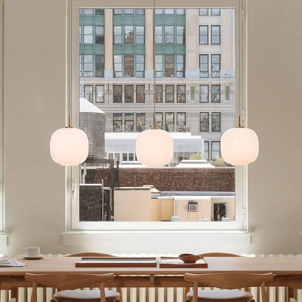 Radihous Modern Nordic Opal Glass Lantern Pendant Light
