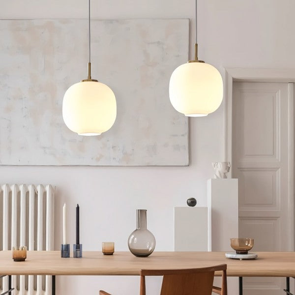 Radihous Modern Nordic Opal Glass Lantern Pendant Light