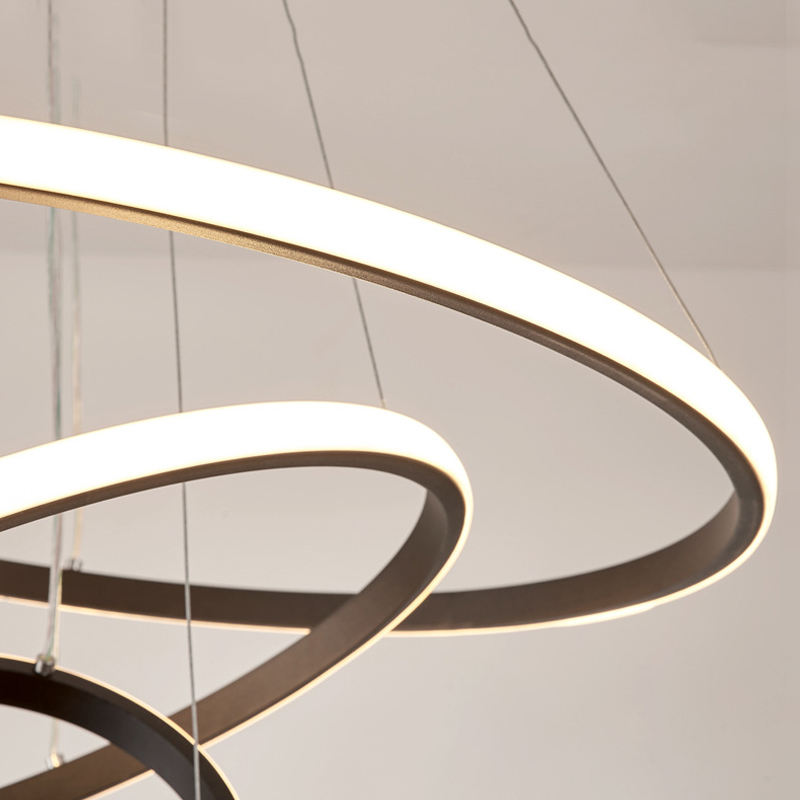 Luminária de Teto Espiral Moderna | LED Ajustável para Salas de Estar e Jantar