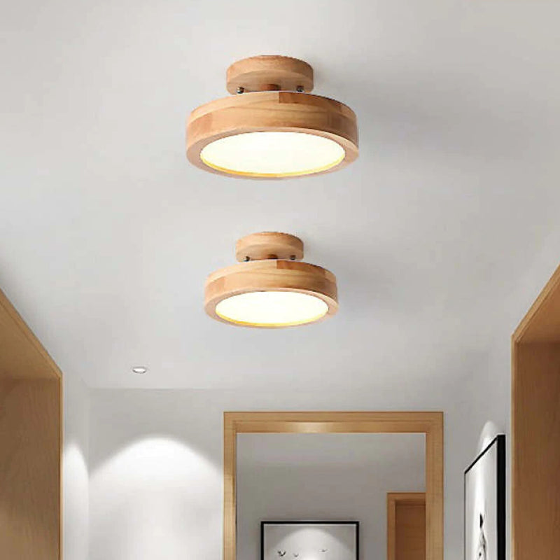 Modern fa LED mennyezeti lámpa | Természetes meleg elegancia