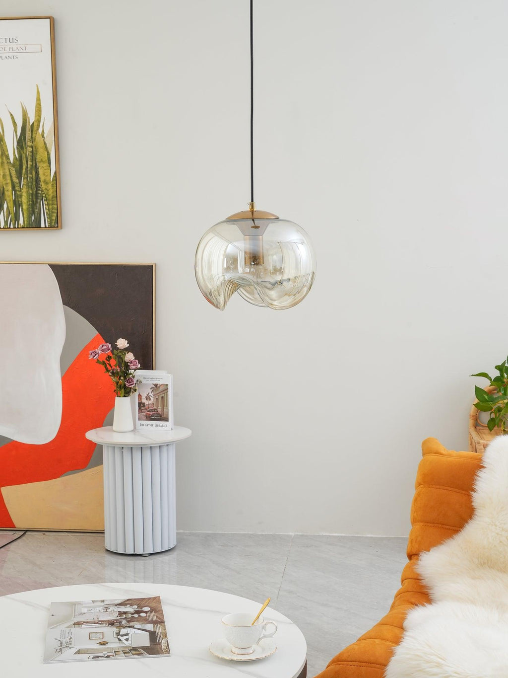 Wavique Bølge Pendellampe med LED-belysning for Moderne Hjem