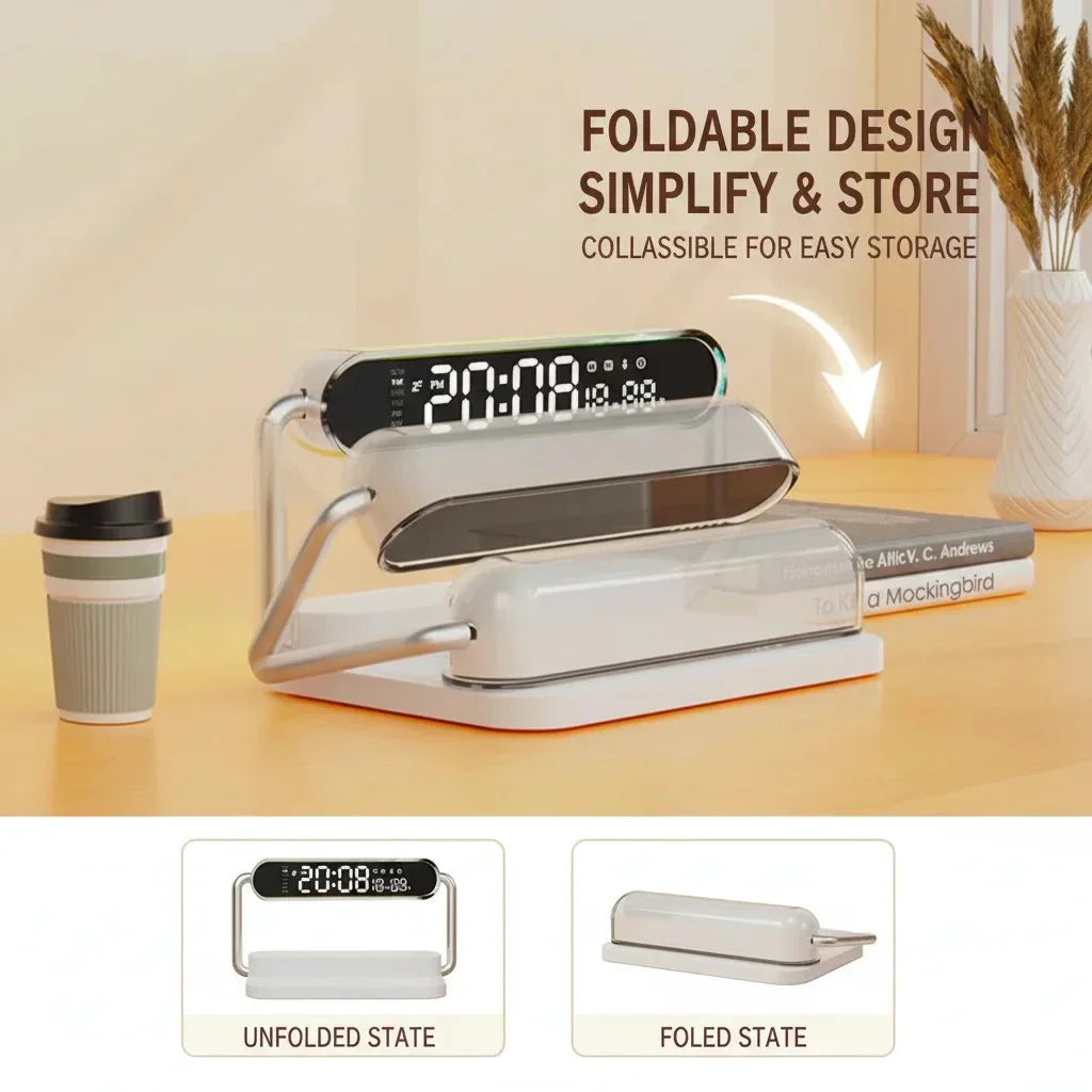 GLOWCLOCK All-In-One Alarm Clock With Wireless Charging And Night Light