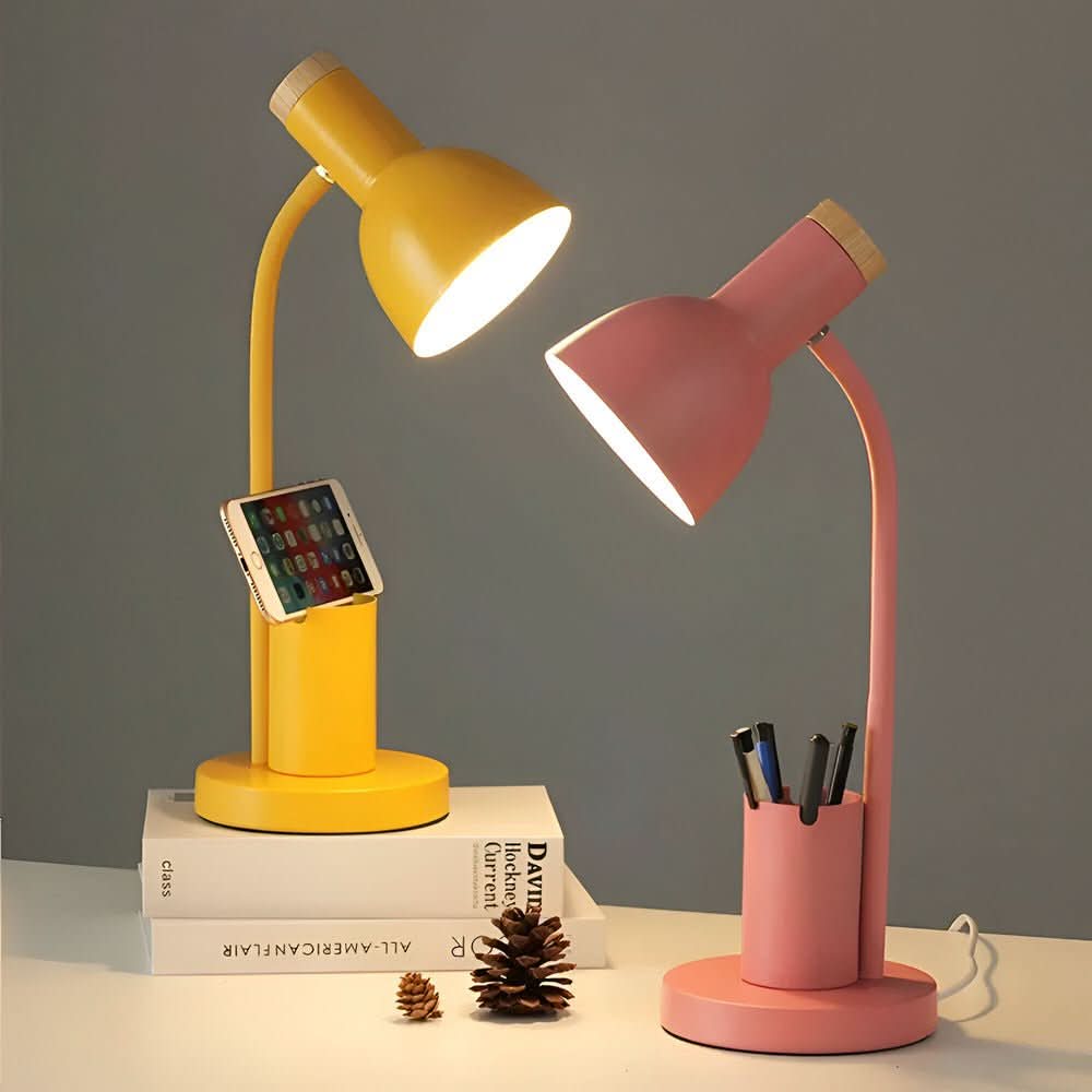 LumaNest LED skrivebordslampe med pennholder 3 fargemoduser for studenter
