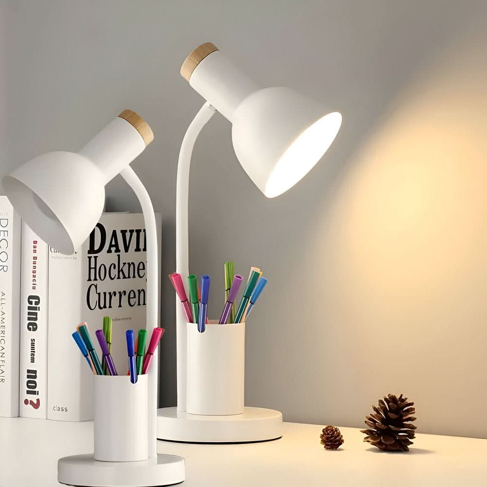 LumaNest LED skrivebordslampe med pennholder 3 fargemoduser for studenter