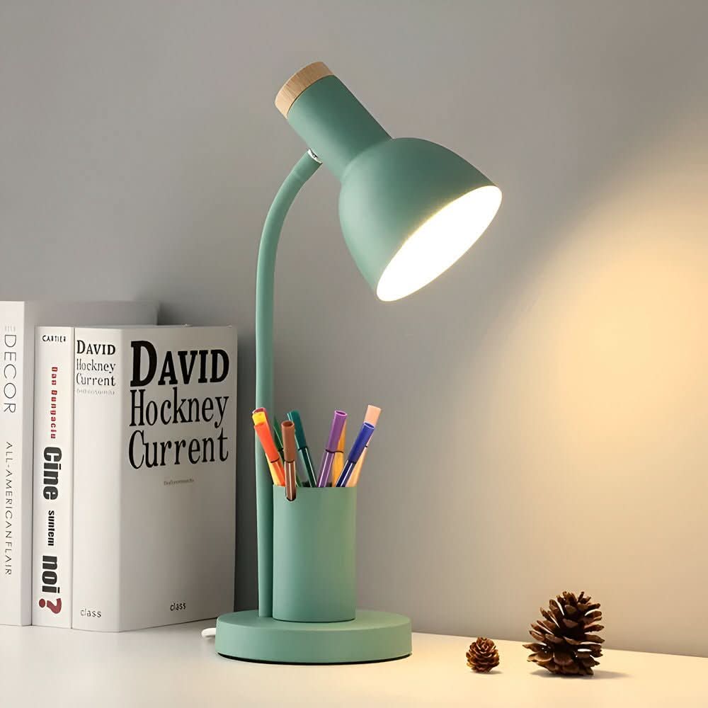 LumaNest LED skrivebordslampe med pennholder 3 fargemoduser for studenter