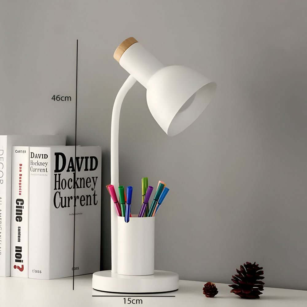 LumaNest LED skrivebordslampe med pennholder 3 fargemoduser for studenter