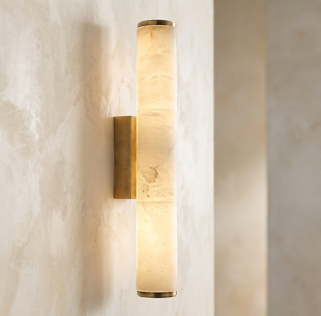 LUMAREX Wandleuchte im Marmor-Stil mit warmem LED-Lichtschein