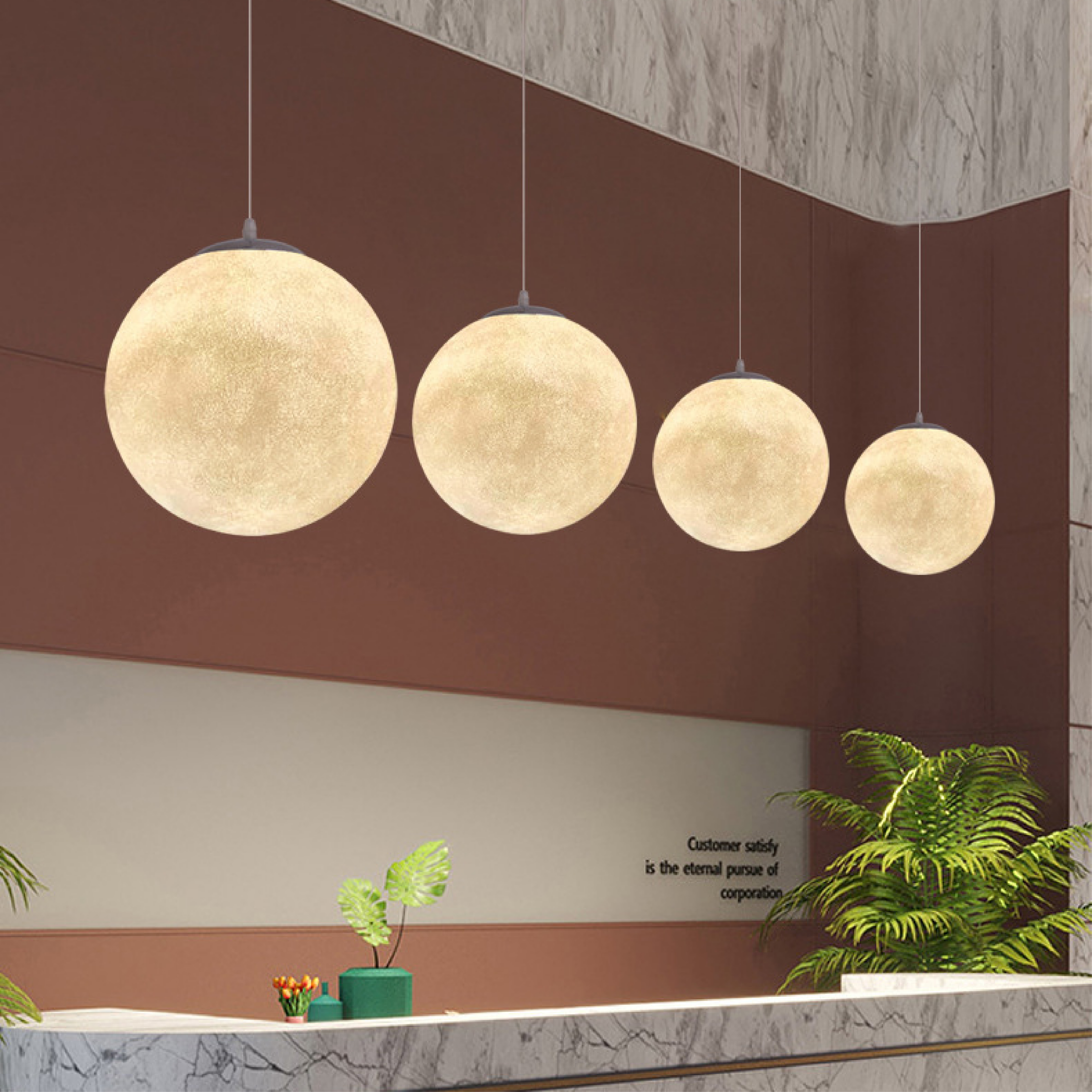Lunara | Lampa wisząca z motywem księżyca | Orntli